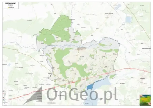 Mapa gminy Tykocin